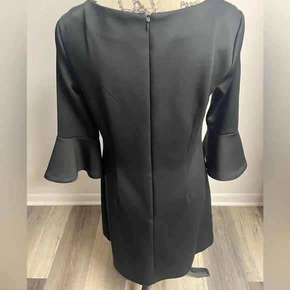 Black Dress with Mock Neck & Bell Sleeves! - Picture 3 of 15
